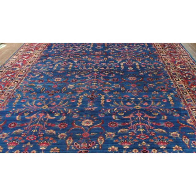 Antique Persian Laver Kerman Carpet, Amazing Color For Sale In Chicago - Image 6 of 8