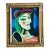 Vintage Cubist Figurative Oil on Board After Picasso For Sale
