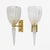 Italian Murano Iridescent Glass and Brass Wall Sconces, 1990, Set of 2 For Sale - Image 10 of 10
