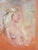 Sweet Thoughts by Kirsten Savage | Oil on panel Profile of a woman with blonde hair against a warm background. For Sale
