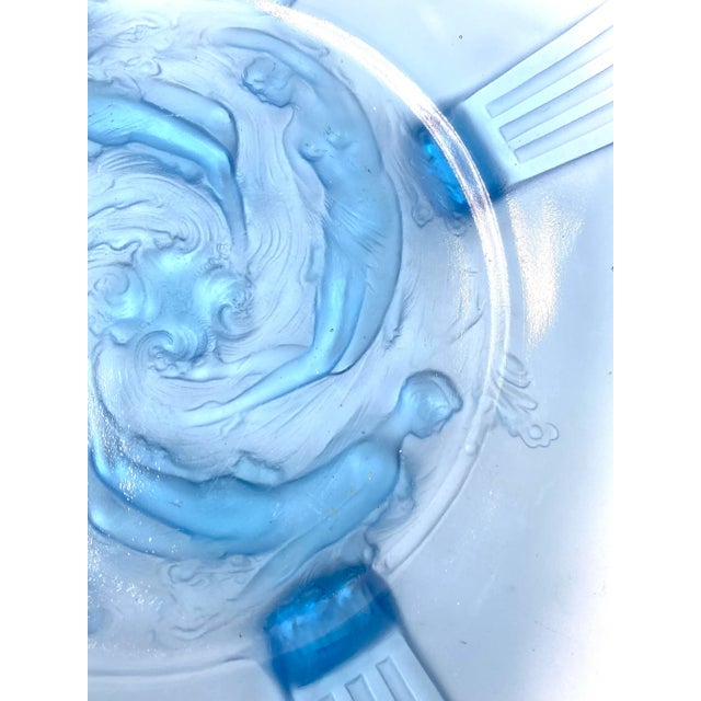 1930s Verreries Des Hanots, 'Naiads' Molded Glass Tray, France For Sale - Image 10 of 12