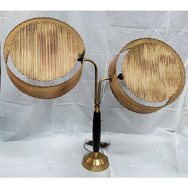 1950 Majestic Double Shade Table Lamp. Authentic Mid Century Modern Majestic Table Lamp by Majestic Lamp Co. Beautiful...