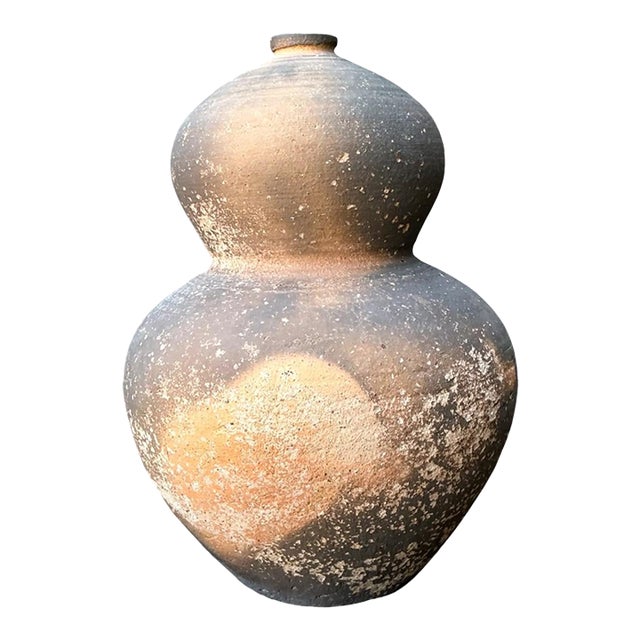Vintage Double Gourd Ceramic Vase For Sale
