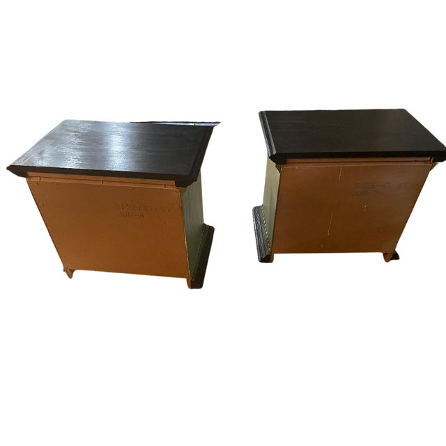 Command attention with The Luxe Battalion Nightstands, a striking pair of custom hand-painted solid wood pieces designed...