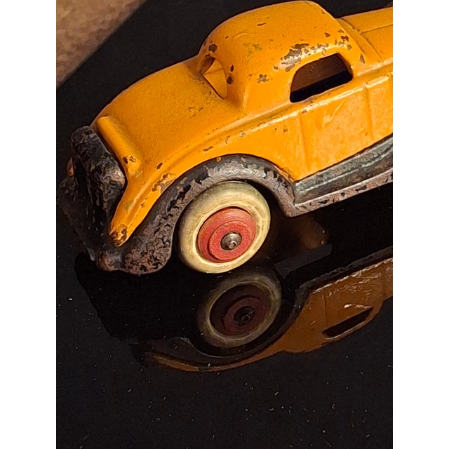 Antique Hubley Terraplane Cast Iron Coupe Toy - 3.75" Orange Streamlined Series For Sale - Image 12 of 18