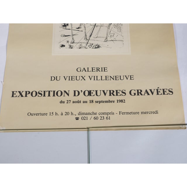 Mid-Century Modern Exhibition of Engraved Works Art Poster by Salvador Dalí, 1982 For Sale - Image 3 of 9