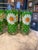 Green Vintage 1960s Pasinski Signed Daisy Glasses Set of 8 With Metal Caddy Crate For Sale - Image 8 of 11