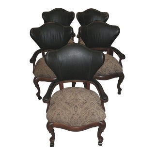 Thomasville British Gentry Bloomsbury Club Chairs - Set of 5 For Sale