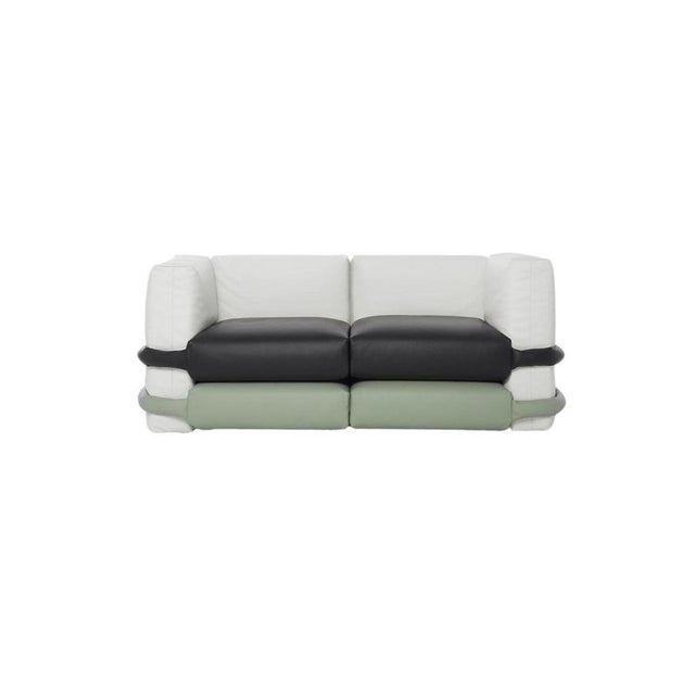 Black Two-Seater Pillow Sofa in Leather by Muller Van Severen for BD Barcelona For Sale - Image 8 of 15