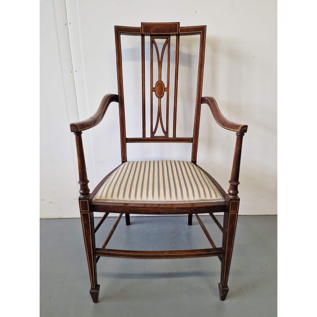 Wood Victorian Chair in Elm For Sale - Image 7 of 7