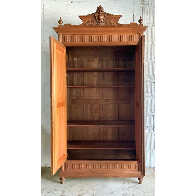 Vintage Boho Hand Carved Eastlake Linen Press For Sale - Image 11 of 11