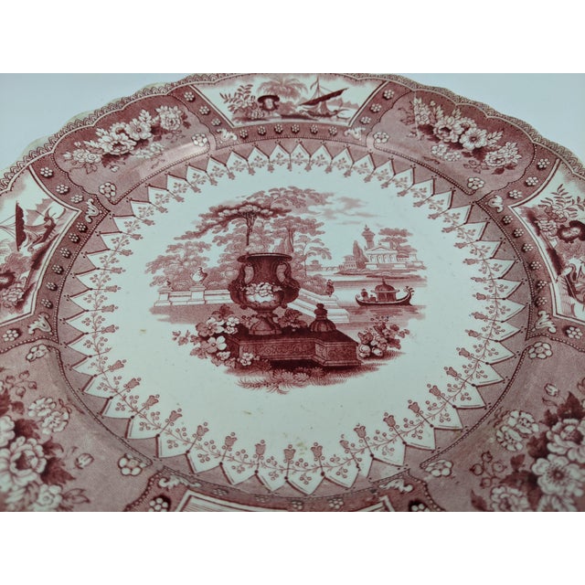 Antique Staffordshire Red Transferware Canova Plates by T. Mayer, Set of 6 For Sale - Image 13 of 15