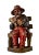 Vintage Wood Carving of a Peasant Fiddler Seated on a Bench For Sale