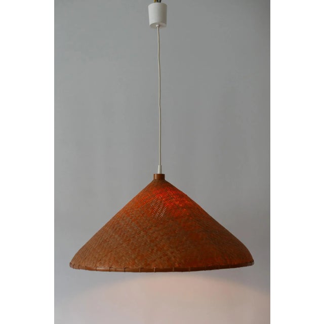 Large Mid-Century Wicker Pendant Lamp, Germany, 1960s For Sale - Image 12 of 17