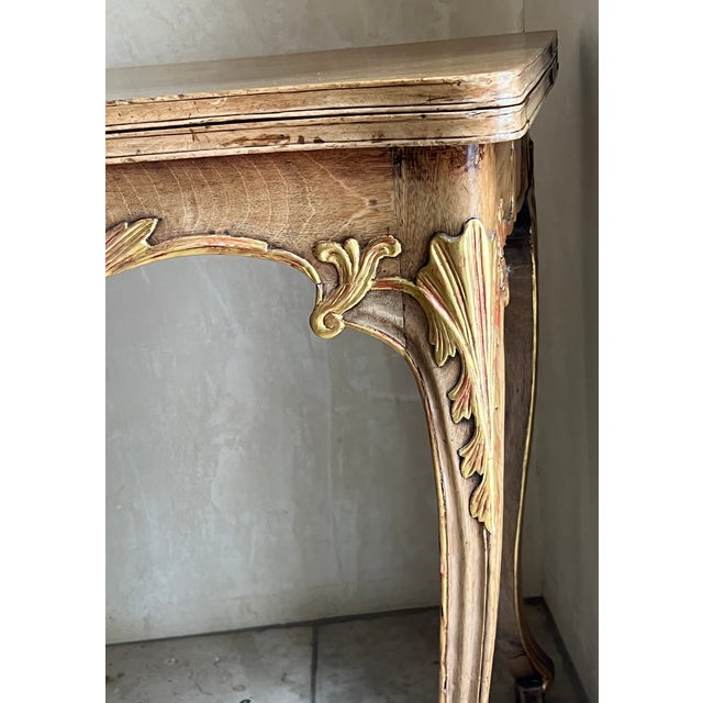 19th Century Gilt Wood Flip Top Console Table For Sale - Image 4 of 18