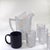 Vintage Imperial Carnival Glass Iridescent Frosty White Robins & Flowers Pitcher and 4 Glasses For Sale In Cincinnati - Image 6 of 13