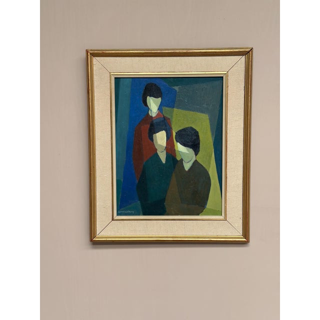 Sune Walberg, Figure Composition, 1960s, Oil on Panel, Framed For Sale - Image 9 of 18