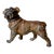 Antique Miniature Cold Painted Solid Lead Bulldog Dog Figure Statue Figurine For Sale