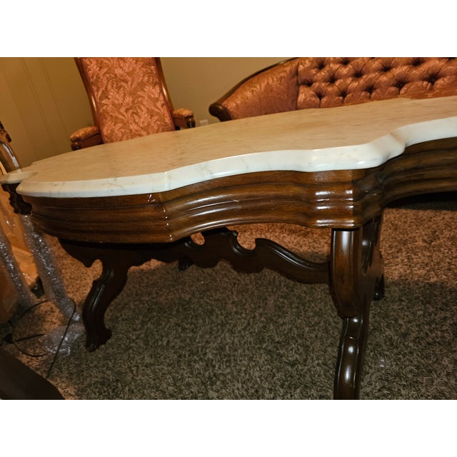 Late 19th Century Late 19th Century Stunning Victorian Marble Top Coffee Table For Sale - Image 5 of 8