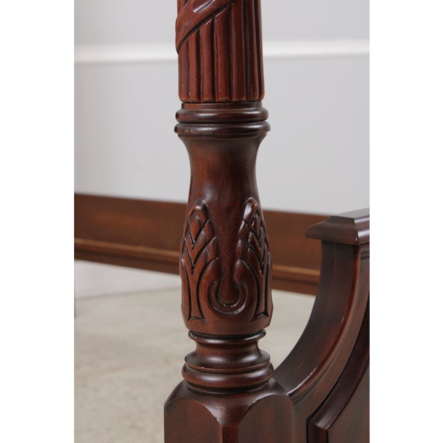Thomasville Queen Size Mahogany Poster Bed For Sale - Image 12 of 18