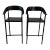 Cy Mann Post-Modern Leather Barstools For Sale