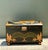 Hollywood Regency Vintage Crackle Finish Lounging Tiger Trunk For Sale - Image 3 of 12