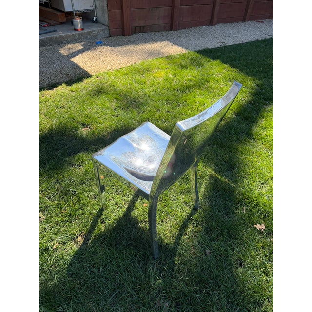Philippe Starck for Emeco Hudson Polished Aluminum Chairs – Set of 2 Dining + 1 Bar Height For Sale - Image 13 of 17