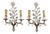 Wall Sconces with Flowers and Leaves from Maison Baguès, 1950s, Set of 2 For Sale