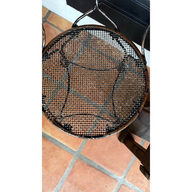 Vintage Mid-Century Twisted Wrought Iron Heart-Back Bistro Ice Cream Parlor Chairs For Sale - Image 10 of 10