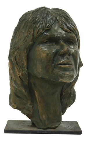 Sculpted Clay Female Bust, 1970s