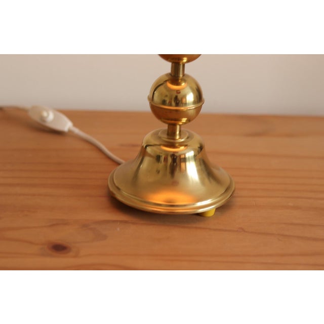 Vintage Swedish Brass Bobbin Table Lamp from Aneta, Set of 2 For Sale - Image 13 of 18