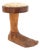 Late 20th Century Folk Art Carved Wood "Foot" Stool For Sale