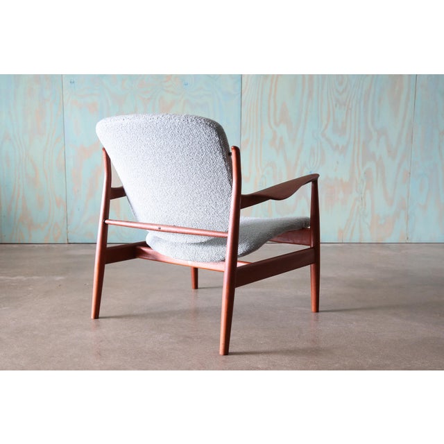 Mid-Century Modern 1950s Early Teak France Lounge Chair No. 136 Designed by Finn Juhl for France and Daverkosen For Sale - Image 3 of 12