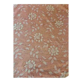 12 Yards of Peach, Pink and White Brunschwig & Fils Hand Print Fabric. For Sale