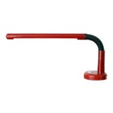 Late 20th Century Vintage Modern Red Plastic Gooseneck Fluorescent Desk Lamp For Sale