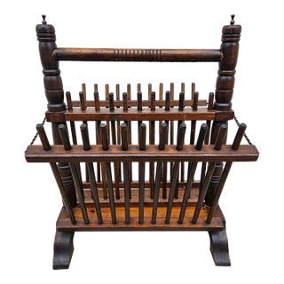 1930s Arts and Crafts Wooden Magazine Rack For Sale