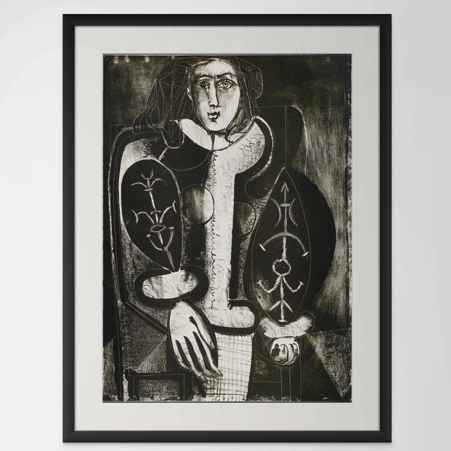 Black "Picasso's Female Heads" Contemporary Black and White Gallery Wall of Photographs, Framed - Set of 16 For Sale - Image 8 of 14