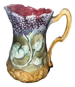French Majolica Pitcher, 1890