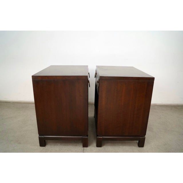 1970’s Mid-Century Modern Michael Taylor Style Nightstands - A Pair For Sale In Los Angeles - Image 6 of 12
