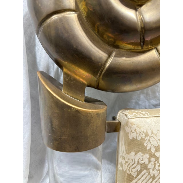 1980s Brass and Lucite by Marcello Mioni Headboard and Footboard For Sale In San Francisco - Image 6 of 14