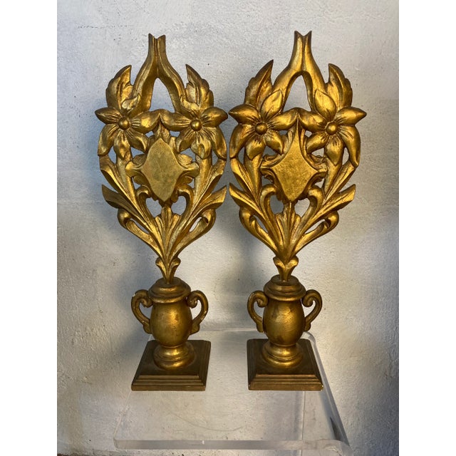 Gold Faux Topiaries, a Pair For Sale - Image 9 of 10