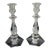 Set of Two(2) Vintage 1950s Tiffany & Co. 10"h Chunky Candlesticks For Sale
