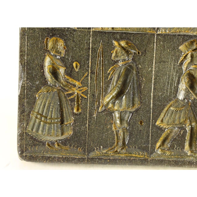 Antique Wax Mold for Marzipan/Springerle Cookies 20 Animals, People, Birds For Sale - Image 9 of 12