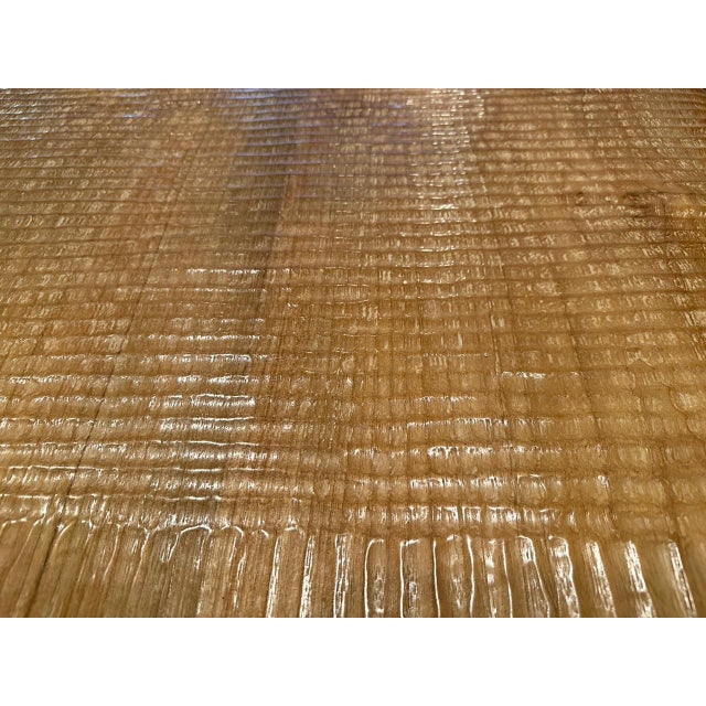 2010s Andrianna Shamaris Impressive Hand Carved Teak Wood Dining Table or Console For Sale - Image 5 of 18