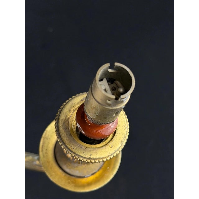 Metal Antique French Louis XVI Two-Light Wall Sconce in Gilt Bronze, 1890s For Sale - Image 7 of 9