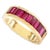 Baguette Cut Natural Ruby Engagement Band Ring in 18k Solid Yellow Gold Size 4.5 For Sale