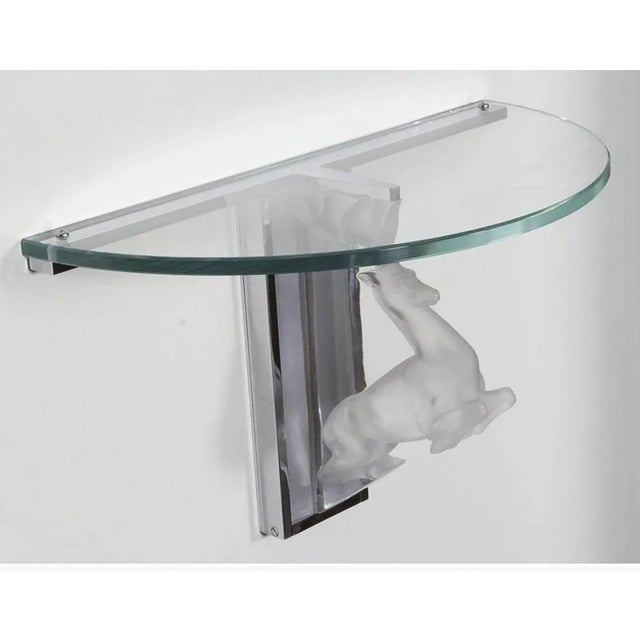 Console by Lalique, France, 1920s, in Very Good conditions. Designed 1920 to 1949