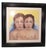 Original watercolor and ink portrait of twin girls . Painting alone is approximately 12 x 12, with frame approximately 15...