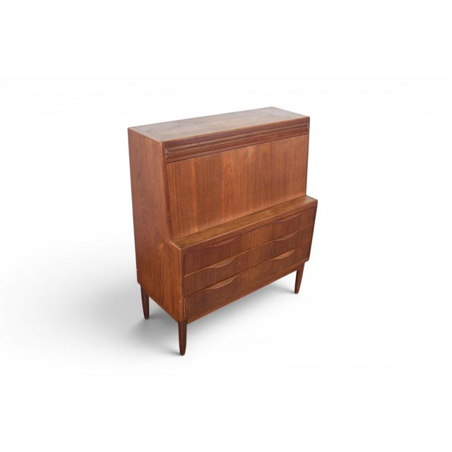 Mid 20th Century Erling Torvits Secretary Desk in Teak #2 For Sale - Image 10 of 11
