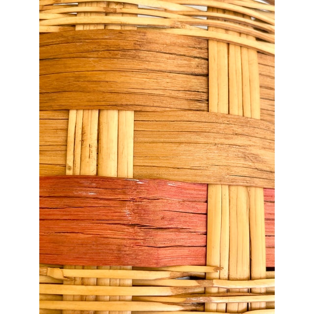 Antique French Provincial Wicker Market Basket For Sale - Image 12 of 13